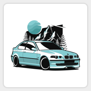 MInt Green E46 Compact Mountains Magnet